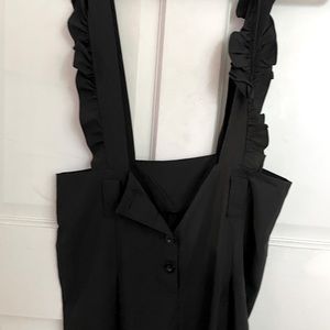 Black pant suit wear with crop top